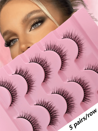 5 pares de pestañas postizas negras cruzadas y extendidas naturales estilo ojo de gato, adecuadas para maquillaje diario y de citas. Pestañas postizas naturales y voluminizadas Pestañas de tira completa extralargas, estilo ojo de gato, suaves y agradables para la piel - Set de herramientas para pestañas - Ideal para uso diario y eventos especiales , No irritante, reutilizable, adecuado para todas las formas de ojos, pestañas naturales Extensiones de ojos postizas tenues naturales Manga Pestañas de visón sintético Pestañas de gato Pestañas de visón sintético 3D Pestañas postizas naturales Pestañas de volumen dramático Extensión de pestañas Cenizas Visón sintético Pestañas postizas naturales esponjosas Pestañas postizas Maquillaje largo hecho a mano Pestañas,pestañas pestans extensiones de pestañas