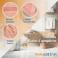 Toalla de baño completa colores varios tamaño 150x80cm peso 600g suave y absorbente ideal para hogar hotel spa playa adultos y niños secado rápido textil premium uso diario - Verde - Ver 5