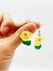 1 bộ Phim hoạt hình dễ thương Đầy màu sắc Hoa Bông tai stud - những bông hoa - Xem 9