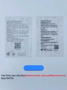 Bộ 24 móng chân giả vuông bằng acrylic, bao gồm 1 lọ gel dẻo và 1 dũa móng, thích hợp cho phụ nữ và bé gái làm móng hàng ngày, dụng cụ làm móng mùa hè. - trắng - Xem 5