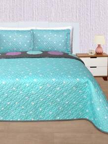 Home Elephant Edredón Ligero Matrimonial Gris Círculos Dos Vistas Magic - Gris - Ver 4