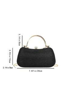 Bolso De Mano Elegante Para Fiestas - Negro - Ver 4