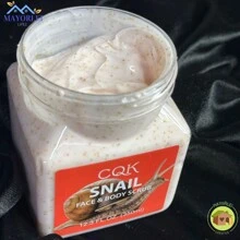 Tarro Exfoliante Corporal Facial Wokali Aromas A Eleccion ,Exfoliante Facial Y Corporal Hidrata Aclara Manchas Arrugas,ACNE,PIEL,Deja la piel lisa, suave y radiante - CARACOL - Ver 6