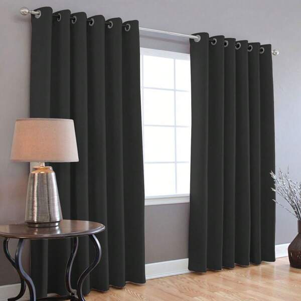 Cortinas Blackout 275cm Ancho X 215cm De Largo En 2 Paneles, 100% Microfibra Poliéster