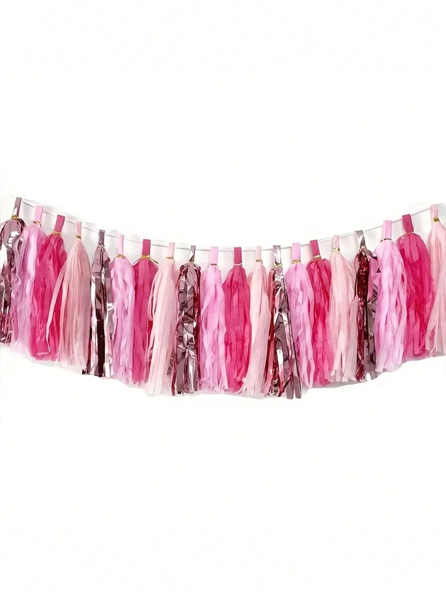20pcs Party Deco Paper Tassel Garland, Birthday & Wedding & Gender