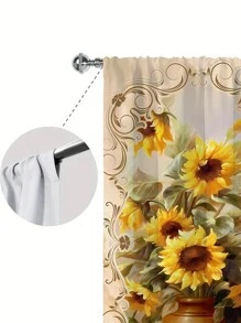 2 buc. Perdele pentru fereastră imprimată peisaj de toamnă, consultați dormitor, birou, bucătărie, sufragerie, studiu, decor acasă