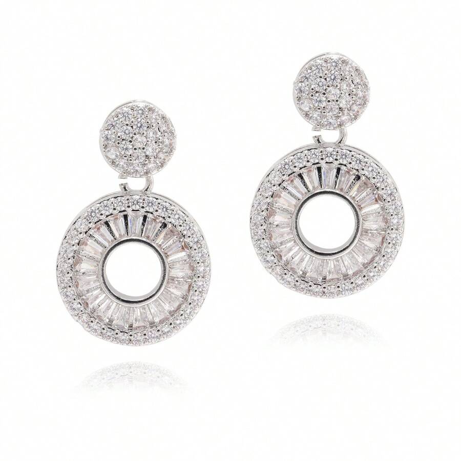 Dangle Earrings - 銀色 - 查看 1