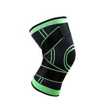 1 pieza/2 piezas Rodilleras transpirables tejidas con cierre de gancho y bucle, elásticas, absorbentes del sudor, de gran estiramiento, con protección de rodilla engrosada para actividades al aire libre como montañismo, patinaje, baloncesto, correr, etc. Accesorios de gimnasio, rodilleras deportivas, rodilleras de gimnasio