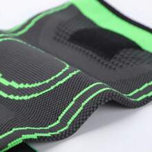 1 pieza/2 piezas Rodilleras transpirables tejidas con cierre de gancho y bucle, elásticas, absorbentes del sudor, de gran estiramiento, con protección de rodilla engrosada para actividades al aire libre como montañismo, patinaje, baloncesto, correr, etc. Accesorios de gimnasio, rodilleras deportivas, rodilleras de gimnasio