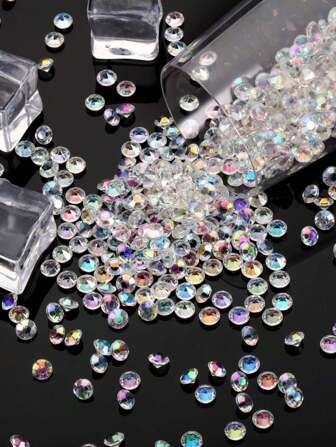 1500 st 4mm AB Transparent Akryl Vas Fillers Strass Kristaller Ädelstenar Bordsspridande ädelstenar för bröllop, bröllopsshow, festivalfest, bordsdekorationer, alla hjärtans dag dekoration