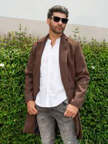 Kickoff Men Overcoats - 鏽棕色 - 查看 1