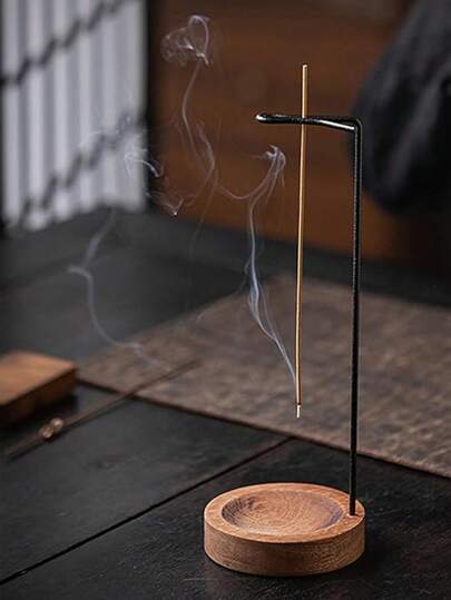 1pc (بدون البخور) قاعدة موقد البخور للتعليق على خط البخور والبخور الملتصق ، وموقد الرائحة المنزلية الداخلية الراقية لخشب الصندل ، والعطريات ، و Zen Mood Gifts التخرج عيد ميلاد | مقاس: حجم واحد