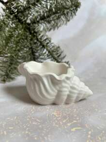 3d Mirror Sea Shell Shaped Silicone Mold For Candle Holder And Aromatherapy Soap Making, Home Decoration - White Silicone Mold - View 7