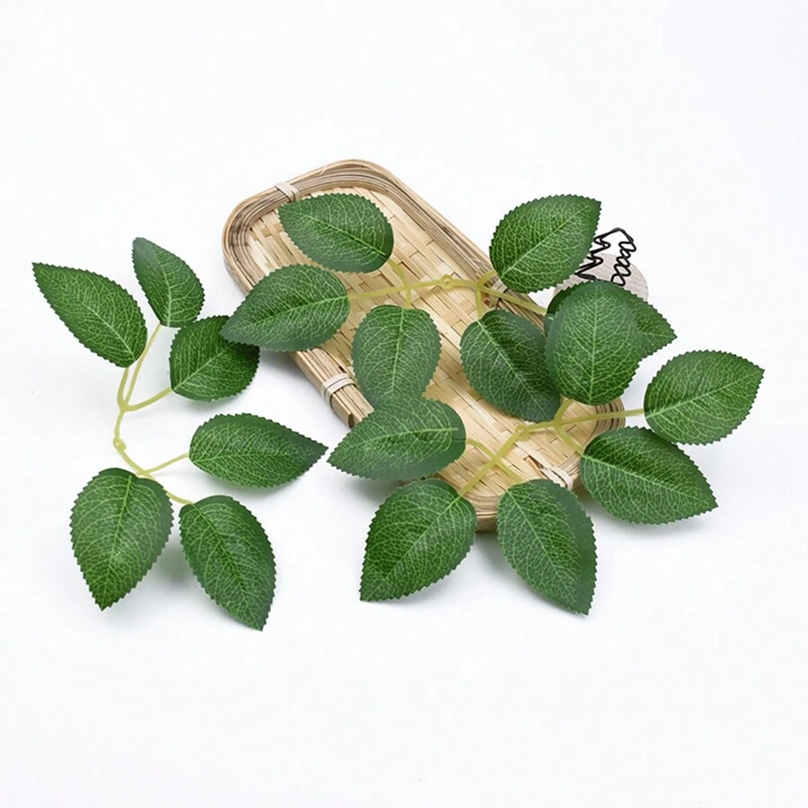 50/150pcs/Set Artificial Plants Silk Roses Leaves Plastics Plants Bridal Bouquet Valentine's Day Fake Plants Wedding Decoration DIY Wreath Material, Bride Holding Wrist Flower Decoration Accessories, Wedding Car Decoration, Lintel Arch Decoration, Home, Dining Room, Bedroom, Vase Decoration, Birthday Party Decoration Materials New Year Gifts, Valentine Day, Gift Graduation