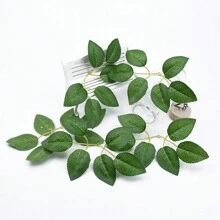 50/150pcs/Set Artificial Plants Silk Roses Leaves Plastics Plants Bridal Bouquet Valentine's Day Fake Plants Wedding Decoration DIY Wreath Material, Bride Holding Wrist Flower Decoration Accessories, Wedding Car Decoration, Lintel Arch Decoration, Home, Dining Room, Bedroom, Vase Decoration, Birthday Party Decoration Materials New Year Gifts, Valentine Day, Gift Graduation