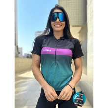 Women Cycling Jersey - Rose Red - View 2