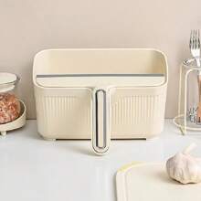 1pc Household Kitchen Waste Bin With Scraper, Table Cleaning Kit, Multi-Functional Tabletop Garbage Organizer Tool,Kitchen,Kitchen Items,Cleaning,Kitchen Towel - Apricot - View 2