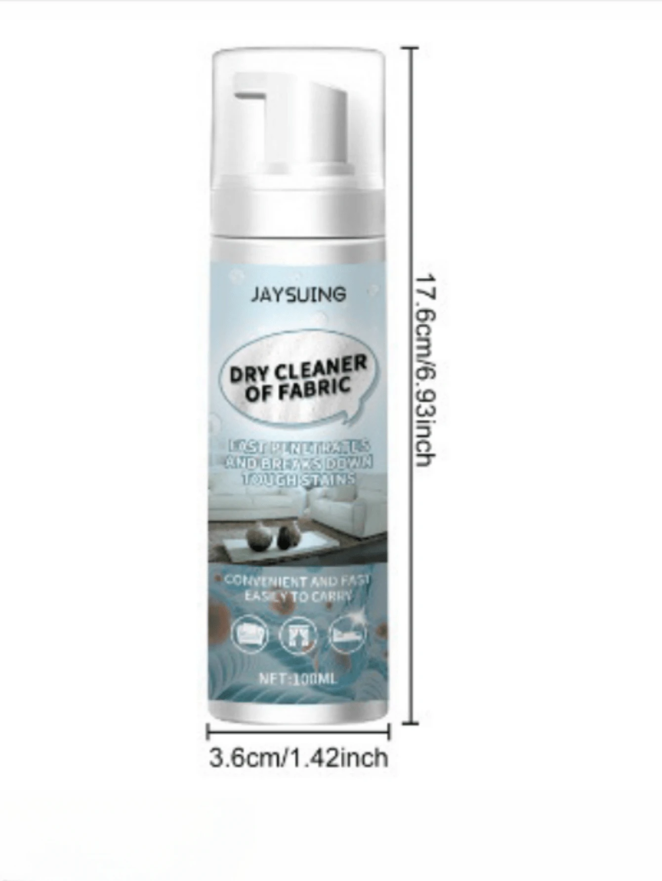 Jaysuing Foam Cleaner, Clothing & Household Cleaning Detergent For