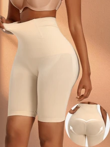 1PC Women's Christmas Belly Pants Leggings High Waist Girdle Waist Girdle Comfortable And Versatile For Everyday Wear The DoubleLayer Enhance Thecontrol Effect On Tummy,Giving You A Figure Shorts