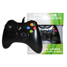 CONTROL ALAMBRICO COMPATIBLE CON XBOX 360 Y PC - Negro - Ver 1