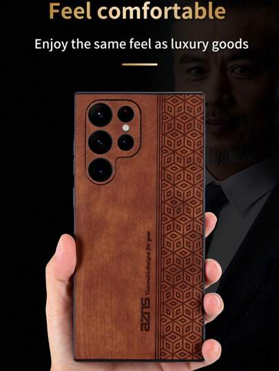 Iphone Cases For Men Iphone 16 Simple & Fashionable Business Style Faux Leather Texture Phone Case Compatible With Samsung Apple Redmi Oppo Vivo Phones