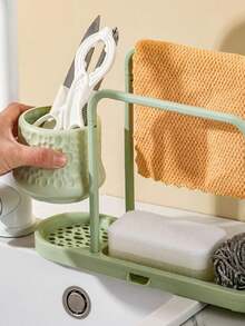 DING SHENG STORE Jabonera ,Porta Toalla de baño , Estante organizador para Paño de cocina , Dispensador de jabón , depurador ,SET BAÑO PLASTICO DISPENSADOR JABON LIQUIDO MANOS PORTA CEPILLOS DIENTES JABONERA - Verde - Ver 2