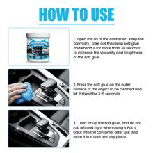 Car Cleaning Gel Auto Detailing Tools Car Interior Cleaner Putty Dust Cleaning Mud For Keyboard Air Vents Computer Laptop - Multicolor - View 5