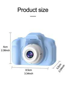 MiniCâmera Digital Portátil Mini 720p, Câmera Recarregável Colorida De Brinquedo, Tela De 2 Polegadas 8mp, Presente De Aniversário E Outros Com 1 Cartão Tf E Leitor De Cartão - Azul - Visão 4