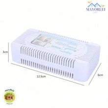 Desodorante para refrigerador, purificador de aire para el hogar, caja de carbón activado de bambú, eliminador de olores a prueba de moho,W-BB-156 - Blanco - Ver 4