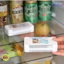 Desodorante para refrigerador, purificador de aire para el hogar, caja de carbón activado de bambú, eliminador de olores a prueba de moho,W-BB-156 - Blanco - Ver 3