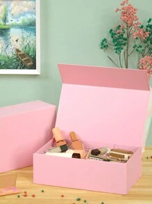 1 hộp gấp đóng từ tính để đóng gói quà tặng, thích hợp cho ngày lễ tình nhân, sinh nhật, ngày của mẹ, các hoạt động lễ hội trở lại trường ngày lễ tình nhân - Hồng - Xem 2