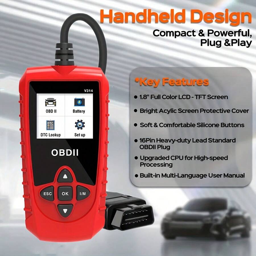 2024 OBD2 Car Scanner Diagnostic Scan Tool V314, Color Screen Vehicle