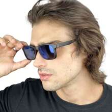 Men Eyeglasses - 黑色 - 查看 3