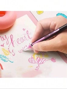 1套/48支多色鮮明螢光筆,適用於日常繪圖、塗鴉、上色和標註 - 彩色 - 查看 2