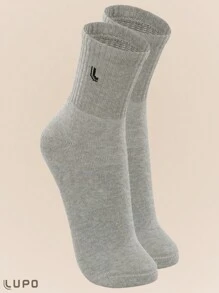 LUPO Kit com 3 Pares de Meias Cano Médio Feminino Lupo Sport em Algodão