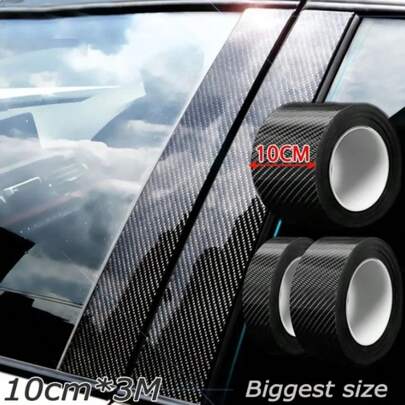 3D Anti Scratch Car Door Sill Protector Sticker Nano Carbon Fiber DIY Paste Protector Strip Auto Side Mirror Protection Tape Film