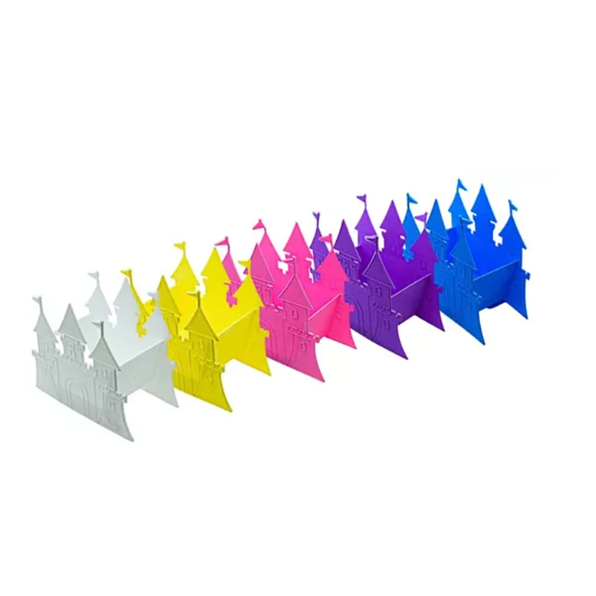 10 Castillos Chicos Para Baby Shower Centro De Mesa Fiesta. - Multicolor - Ver 1
