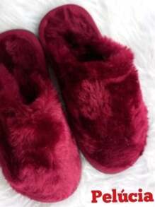 Women Flat Sandals - 酒紅色 - 查看 1