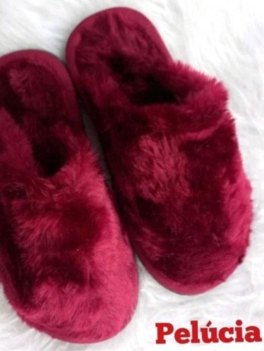 Women Flat Sandals - 酒紅色 - 查看 1