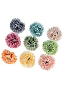 10支/50支混色迷你仿真雏菊、丝绸康乃馨，秋季装饰，花瓶填充物，适用于家居新年装饰、户外花园婚礼花束、客厅DIY糖果盒花环、人造植物及其他家居用品、情人节、生日礼物、毕业礼物、秋季装饰 - 康乃馨混色 - 查看 6