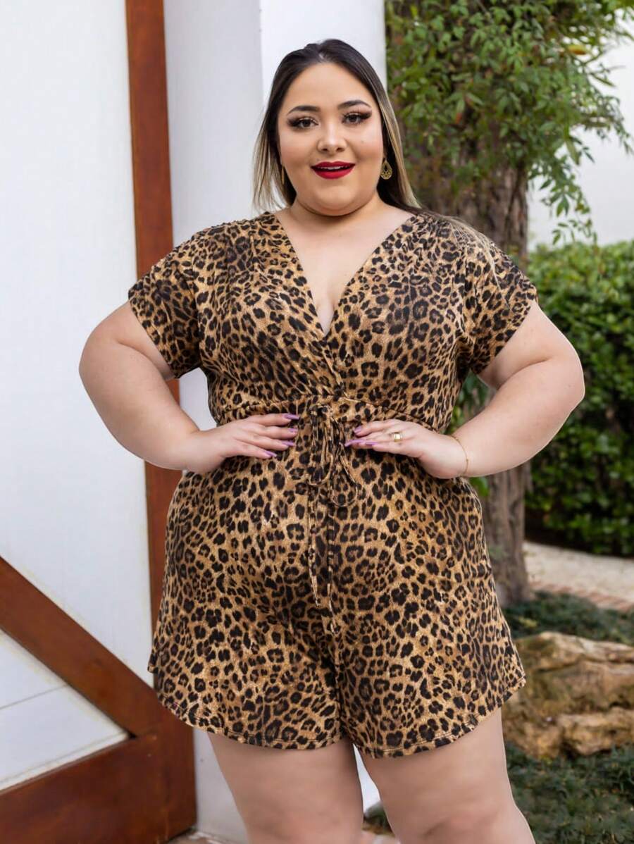 Plus Size Jumpsuits - Rust Brown - View 1