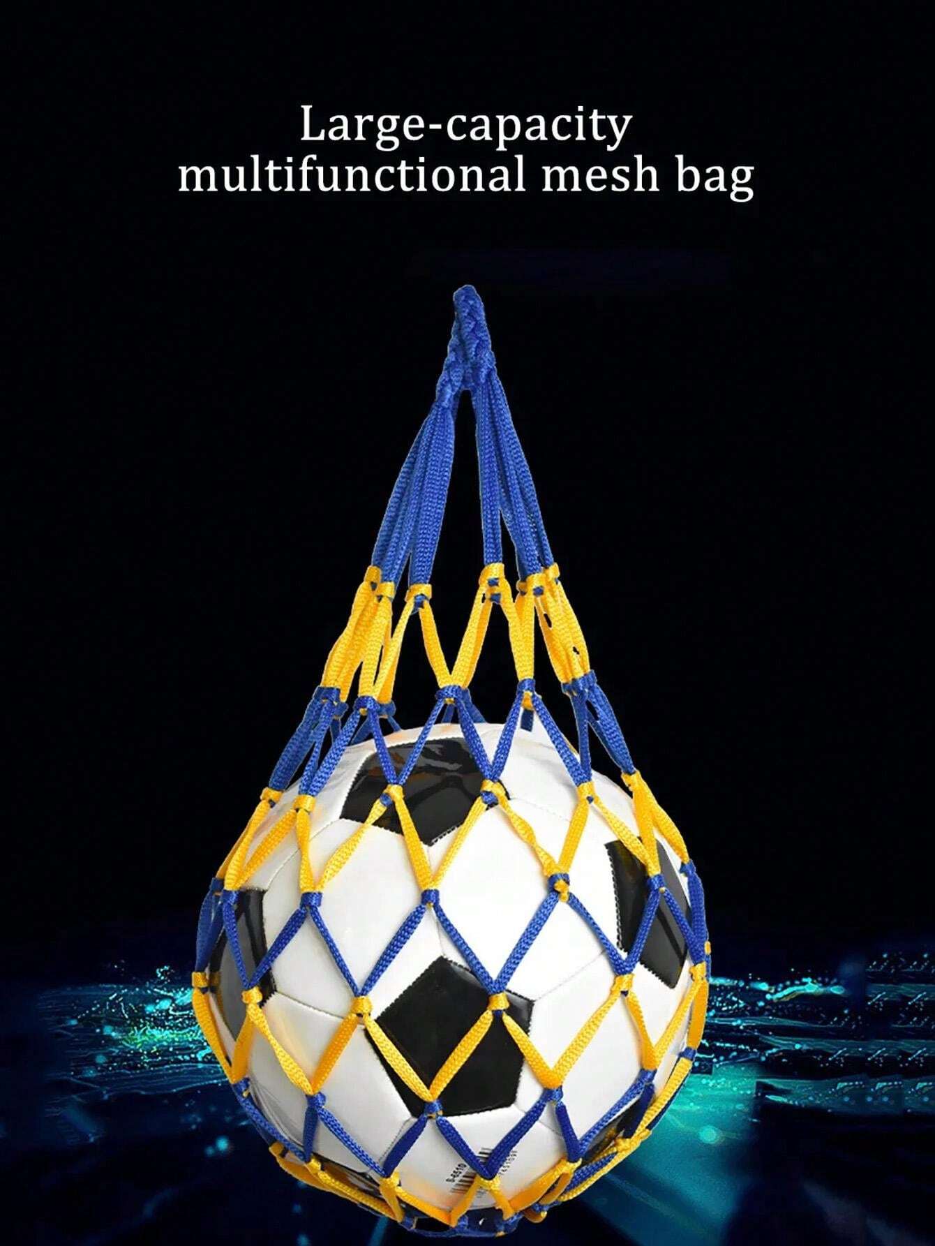 Pro Basketball Nylon Net Bag MultiUse Sport Ball Portable Mesh Storage