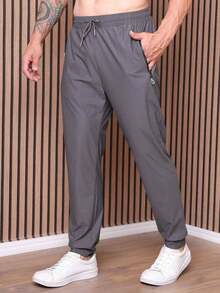 Men Pants - 灰色 - 查看 2