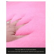 1pc Fluffy Car Seat Cushion - Pink - View 3