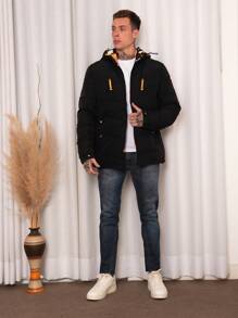 Men Winter Coats - 芥末黃 - 查看 4