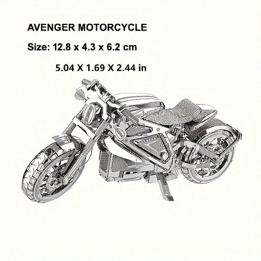 Diy Stainless Steel Metal Assembling Motorcycle Model, 3d Puzzle Game