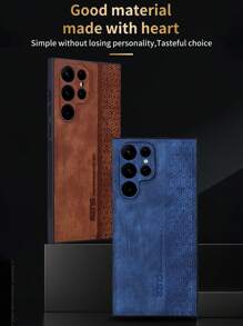 Iphone 16 简约时尚商务风格皮革纹理手机壳适用于三星、苹果、Redmi、Oppo、Vivo 手机 - 綠色 - 查看 3