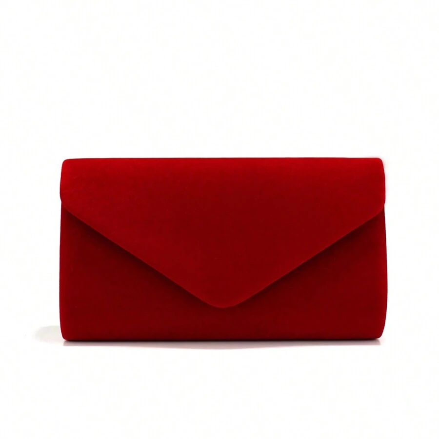 Envelope Design Party/Wedding Clutch Bag For Women, With Detachable Chain Strap And Shoulder Strap, Fashion Wallet - Red - View 1
