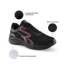Women Sports Shoes - 玫紅色 - 查看 2