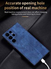 Funda de teléfono compatible con iPhone, de estilo empresarial sencillo y de moda, con textura de piel sintética, compatible con iPhone, , Apple, Redmi, Oppo, Vivo, versión internacional, no la versión nacional - Marrón - Ver 12